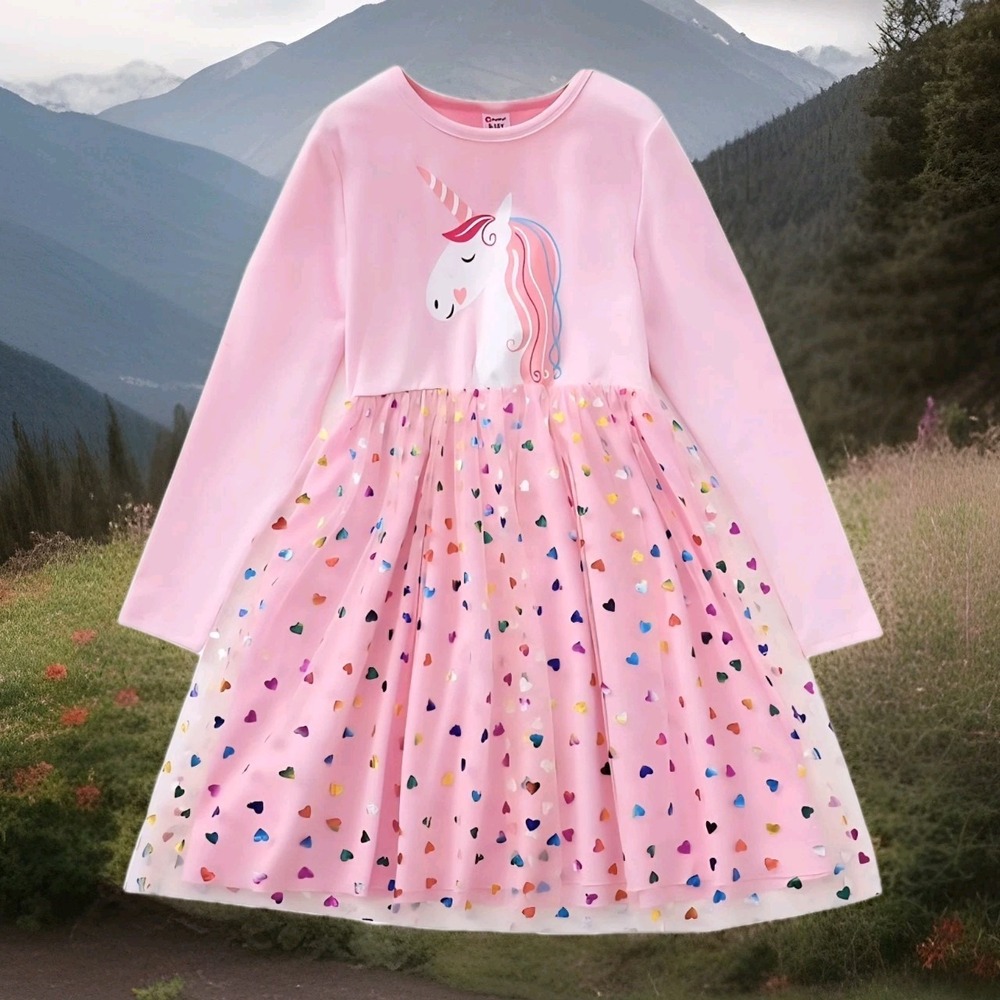 Girls' Unicorn Hearts Tutu Dress SIZE:  L/XL*‎ NWT